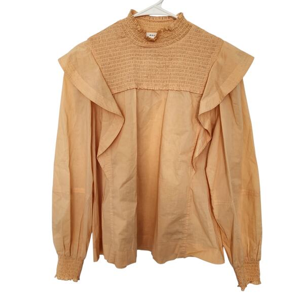 A.L.C. Tops - A.L.C. Jillian Top In Orange Peach 8 Victorian‎ Peasant Retro Cottagecore Office